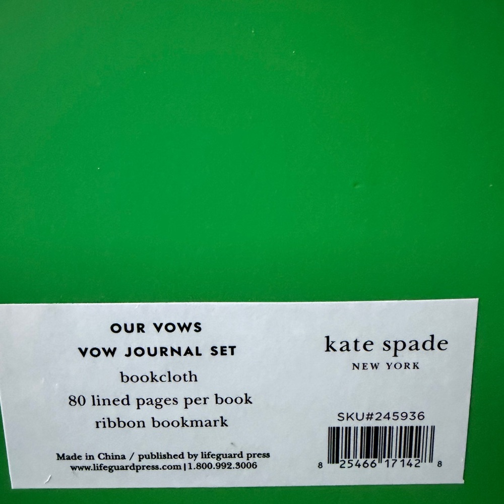 Kate Spade Green Vow Journa Set - Picture 2 of 4